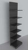 Modulo aggiuntivo scaffale in metallo per negozio e piani di cm. 75x60x300h