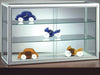 Vetrina espositiva bassa con telaio in alluminio per gioielleria cm. 88x25x55h