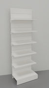 Modulo aggiuntivo scaffale verniciato in metallo per arredare negozi di cm. 100x30x300h