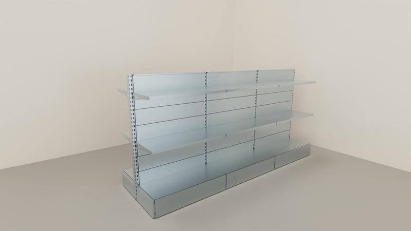 Modulo aggiuntivo per scaffale zincato con mensole di cm. 100x50x140h