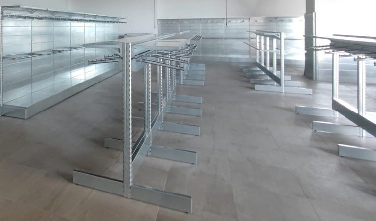 Modulo aggiuntivo scaffalatura zincato di cm. 100x60x200h