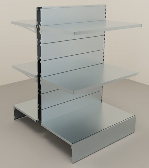 Modulo aggiuntivo di scaffalatura in metallo zincato di cm. 100x60x140h