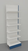 Modulo aggiuntivo scaffale verniciato in metallo per arredare negozi di cm. 100x60x300h