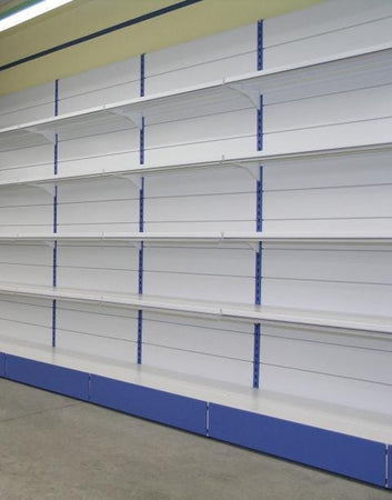 Modulo aggiuntivo scaffale verniciato in metallo per arredare negozi di cm. 100x60x300h