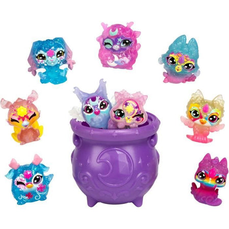 Confezione da 9 mini figure - MISCELE MAGICHE - Mini creature collezionabili, calderoni e ingredienti inclusi