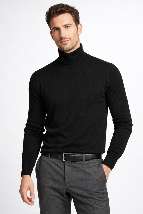 Privati Firenze maglia uomo dolcevita basic merinos