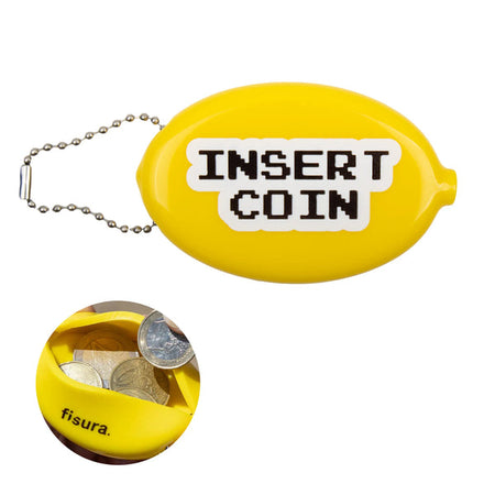 FISURA Porta monete scritta "insert coin"