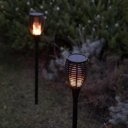 LUMI GARDEN Torcia solare Maity Sun - Effetto fiamma - LED - H 80 cm - Bianco caldo