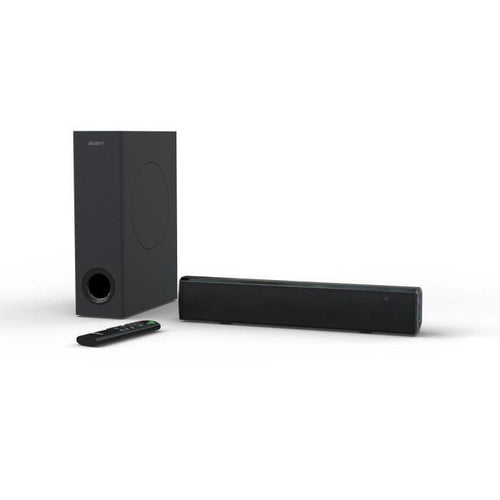 MAJORITY BOWFELL PLUS - Soundbar 2.1 - Bluetooth, USB, ottico e Aux-in - Subwoofer cablato - Controllo EQ - 100 W - Nero