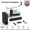 MAJORITY BOWFELL PLUS - Soundbar 2.1 - Bluetooth, USB, ottico e Aux-in - Subwoofer cablato - Controllo EQ - 100 W - Nero