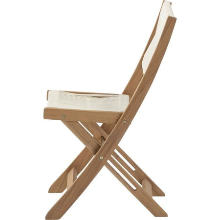 Set da bistrot pieghevole in legno di acacia FSC con intreccio in corda beige - 2 persone - MAKENA