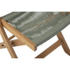 Set da bistrot pieghevole in legno di acacia FSC con intreccio in corda verde oliva - 2 persone - MAKENA
