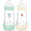 Set 2 Biberon - MAM - Easy Start - Anti-Colica Classico - 260 ml - Portata 2 Tettarella - Menta + Cotone