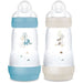 Set di 2 Biberon - MAM - Easy Start / Anti-Coliche - 260 ml - Flusso 2 Tettarella - Oceano + Sabbia