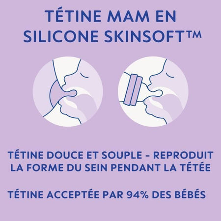 Set di 2 Biberon - MAM - Easy Start / Anti-Coliche - 260 ml - Flusso 2 Tettarella - Oceano + Sabbia