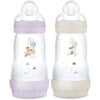 Set di 2 Biberon - MAM - Easy Start / Anti-Coliche - 260 ml - Flusso 2 Tettarella - Lilla + Sabbia