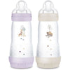 Set 2 Biberon - MAM - Easy Start - Anti-coliche - 320 ml - Tettarella Flow 3 - Lilla + Sabbia