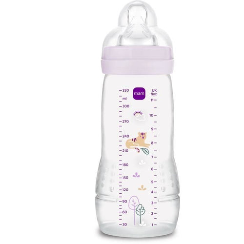 Biberon - MAM BABY - Easy Active - +6 mesi - 330 ml - Tettarella X flusso - Lilla