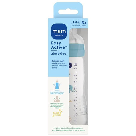 Biberon - MAM BABY - Easy Active - +6 mesi - 330 ml - Tettarella flusso X - Oceano