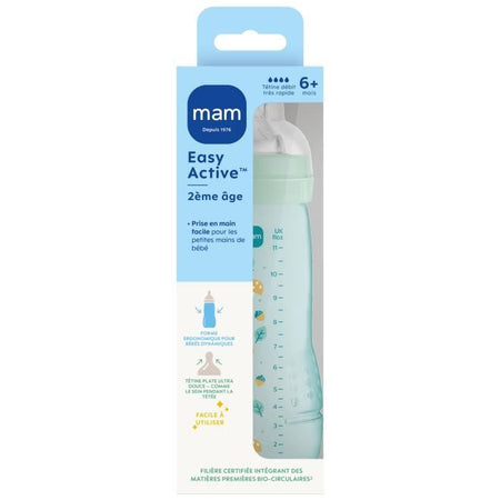 Biberon - MAM BABY - Easy Active - +6 mesi - 330 ml - Tettarella X flusso - Ice