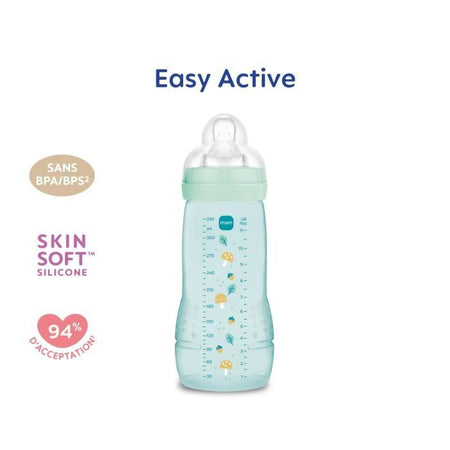 Biberon - MAM BABY - Easy Active - +6 mesi - 330 ml - Tettarella X flusso - Ice