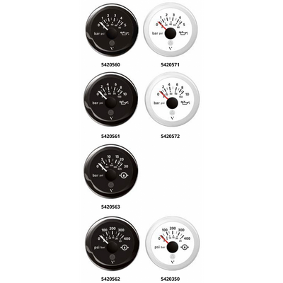 Manometro Olio 10 Bar Bianco