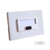 PULSANTE LUMINOSO CON TARGHETTA E PLACCA COMPATIBILE MAGIC SIA CON SCATOLE TONDE CHE CON CASSETTE 3 POSTI - ElettroWatt.eu