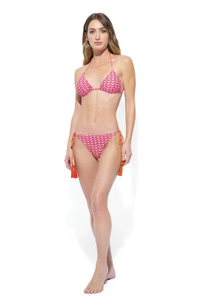 MARINA ABAGNALE | Bikini triangolo e slip fantasia geometrica