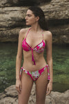 MARINA ABAGNALE | Bikini push up e slip fantasia floreale