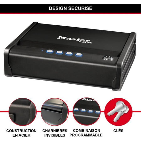 MASTER LOCK Cassaforte compatta (chiave + codice elettronico) - 2.3 L