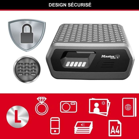 MASTER LOCK Rivestimento di sicurezza / Sicuro - Ignifugo e impermeabile - Combinazione elettronica - 10L