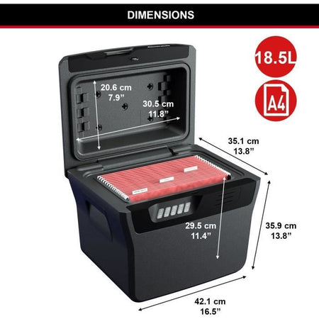 MASTER LOCK Custodia di sicurezza / Sicuro - Ignifugo e impermeabile - Combinazione elettronica - 18,5L