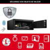 Master Lock LX110BEURHRO Cassaforte biometrica per proteggere oggetti di valore, nera, 19,5 x 43 x 37 cm