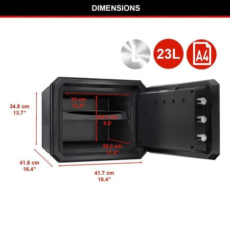 MASTERLOCK FPW082FTCML Cassaforte di sicurezza - Ignifuga e resistente all'acqua - Combinazione elettronica - Formato L
