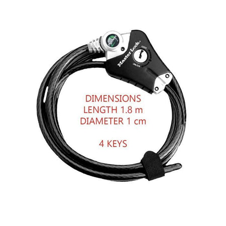 MASTER LOCK Cavo antifurto brevettato regolabile da 30 cm a 1,8 m