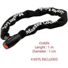 Antifurto per moto - MASTER LOCK - Catena in acciaio temprato da 10 mm - Lunghezza 1 m