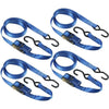 Kit di 4 cinghie di ancoraggio - MASTER LOCK - 4367EURDAT - Con ganci e cricchetto - 5m x 25mm - Blu