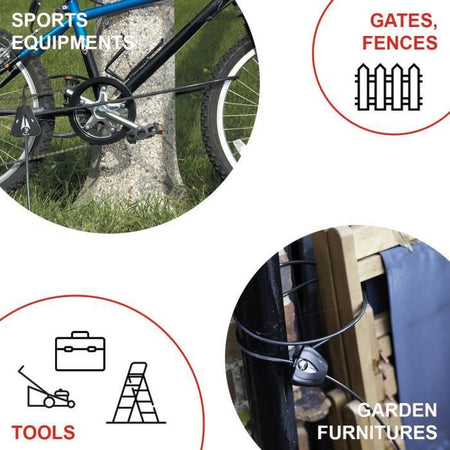 Master Lock 8417EURDPRO Cavo antifurto brevettato regolabile da 30 cm a 1,8 m