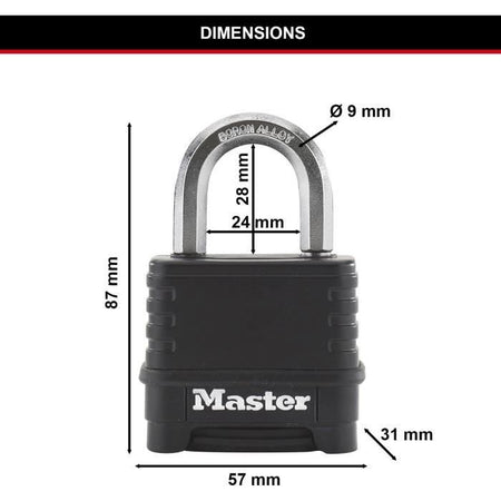 MASTER LOCK Lucchetto ad alta sicurezza [Combinazione] [Zinco] [Esterno] M178EURD