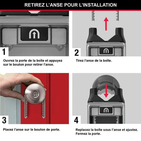 Master Lock 5420EURD Portachiavi con grillo a scomparsa