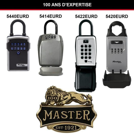 Master Lock 5420EURD Portachiavi con grillo a scomparsa