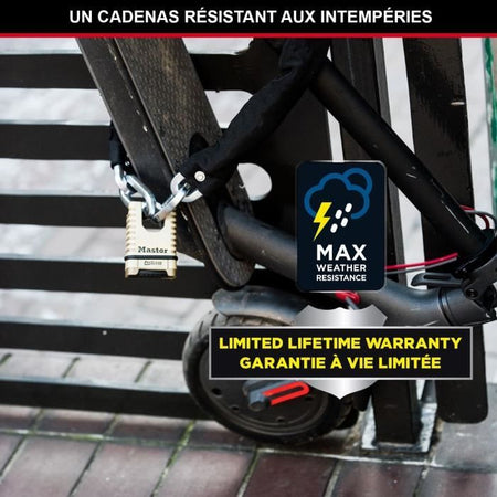 MASTER LOCK Lucchetto in ottone massiccio ad alta sicurezza [Grillo protetto] [una combinazione] M1177EURD