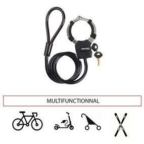 Cavo per serratura a chiave MASTER LOCK con manette - 1 m