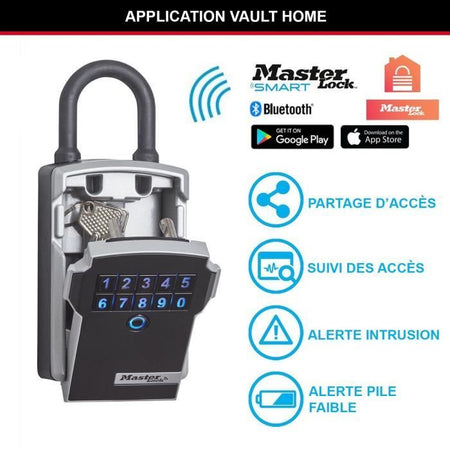 Cassetta portachiavi collegata MASTER LOCK - Bluetooth o combinazione - Con maniglia