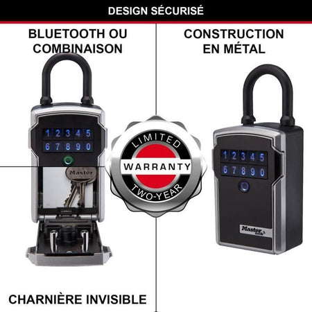Cassetta portachiavi collegata MASTER LOCK - Bluetooth o combinazione - Con maniglia