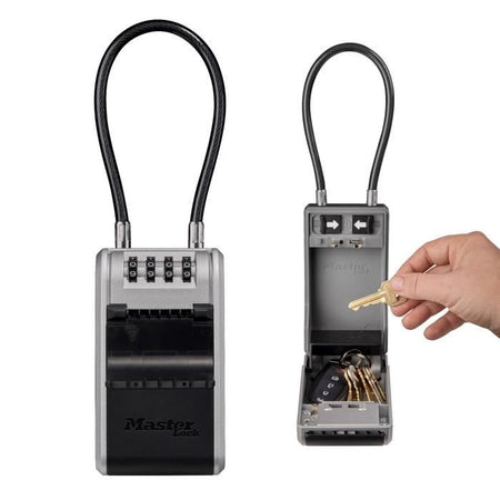 MASTER LOCK - Cassetta portachiavi esterna con maniglia - Nuovo design - Grande capacità - Alta sicurezza - 19,6 x 7,6 x 5,6 cm