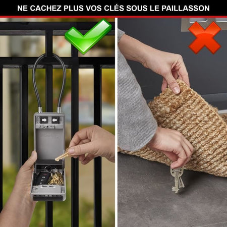 MASTER LOCK - Cassetta portachiavi esterna con maniglia - Nuovo design - Grande capacità - Alta sicurezza - 19,6 x 7,6 x 5,6 cm