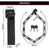 Antifurto bici pieghevole - MASTER LOCK - 8333EURDPRO - Acciaio temprato, 3 chiavi, certificato, supporto incluso