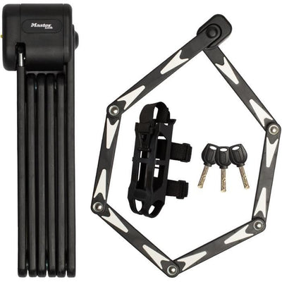 Antifurto bici pieghevole - MASTER LOCK - 8333EURDPRO - Acciaio temprato, 3 chiavi, certificato, supporto incluso