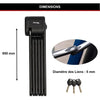 Antifurto bici pieghevole - MASTER LOCK - 8333EURDPRO - Acciaio temprato, 3 chiavi, certificato, supporto incluso